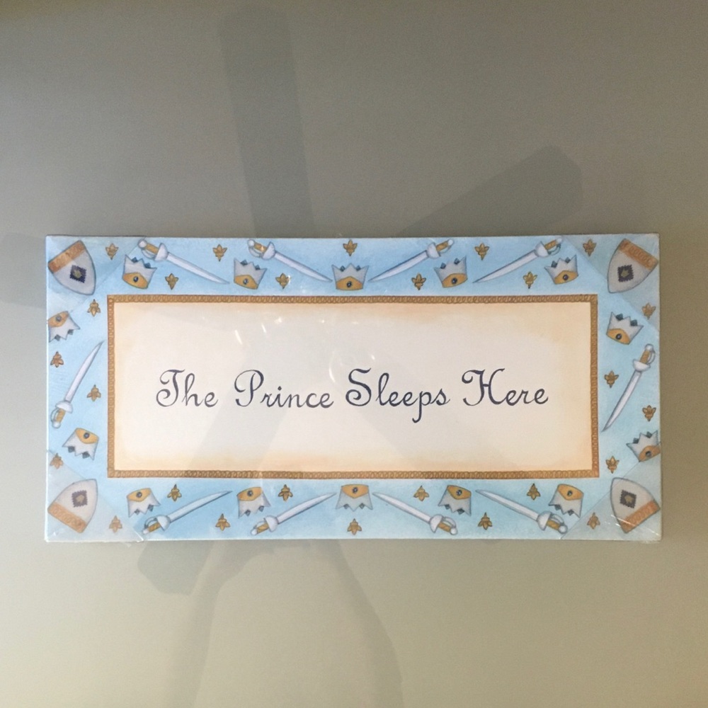 NIP:  “The Prince Sleeps Here” Print on Canvas